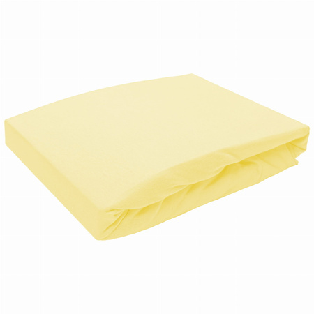 Prześcieradło bez gumki 220x200 Jersey Kremowe