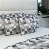 Pościel z kory 160x200 + poszewki na poduszkę 2*70x80 | 107sss | biało szara | patchwork