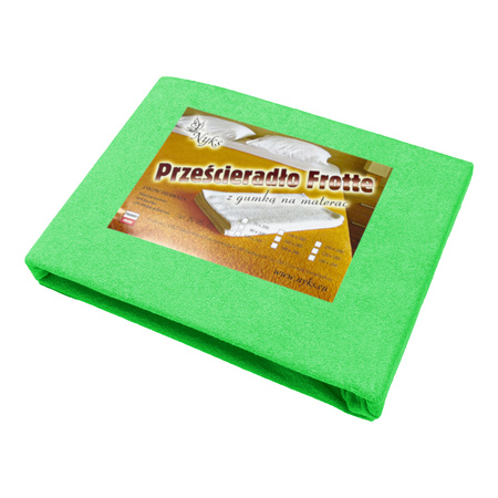 Prześcieradło z gumką 180x200 frotte Zielone