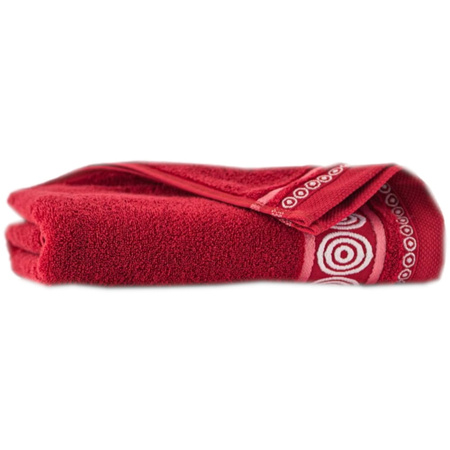 Ręcznik frotte z bawełny egipskiej 70x140 rondo magenta